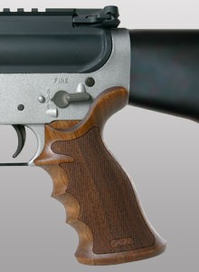 Colt AR15 Rhomlas, with horn finger grooves and slight palm rest