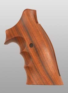 S&W K/L-Frame round butt rosewood smooth, finger grooves, open back